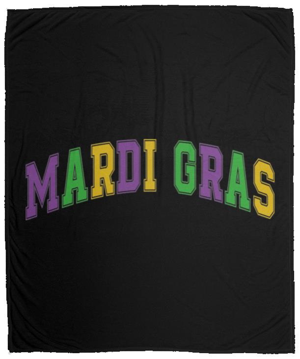 Mardi Gras Fleece Blanket - 50x60