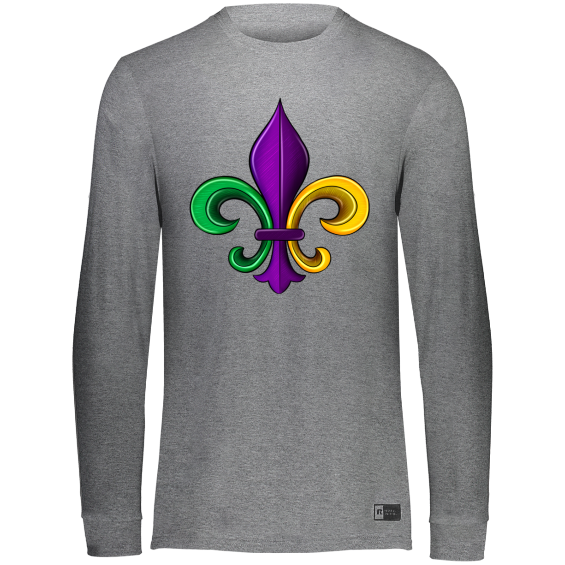 Mardi Gras Fleur de Lis Essential Dri-Power Long Sleeve Tee