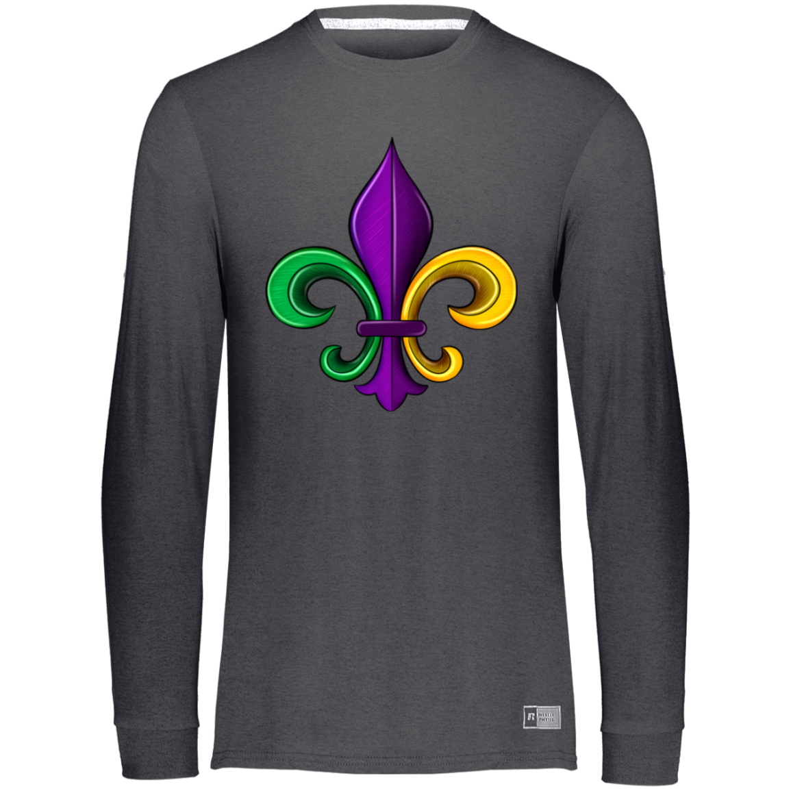 Mardi Gras Fleur de Lis Essential Dri-Power Long Sleeve Tee