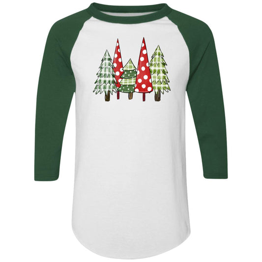 Whimsical Trees Colorblock Raglan Jersey