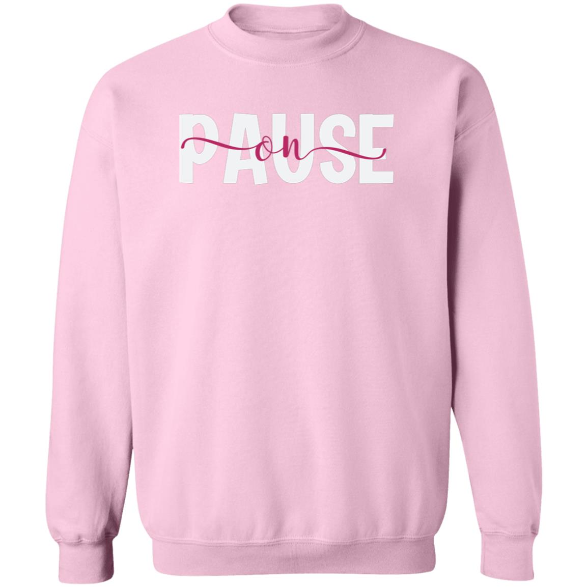 On Pause Crewneck Pullover Sweatshirt