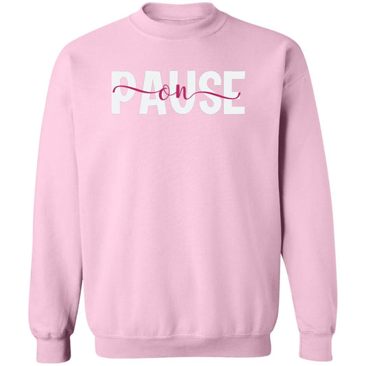 On Pause Crewneck Pullover Sweatshirt