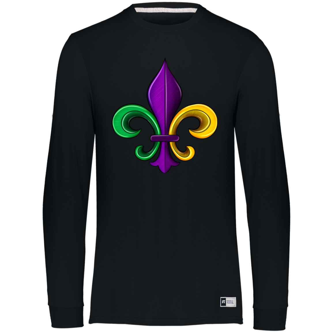 Mardi Gras Fleur de Lis Essential Dri-Power Long Sleeve Tee