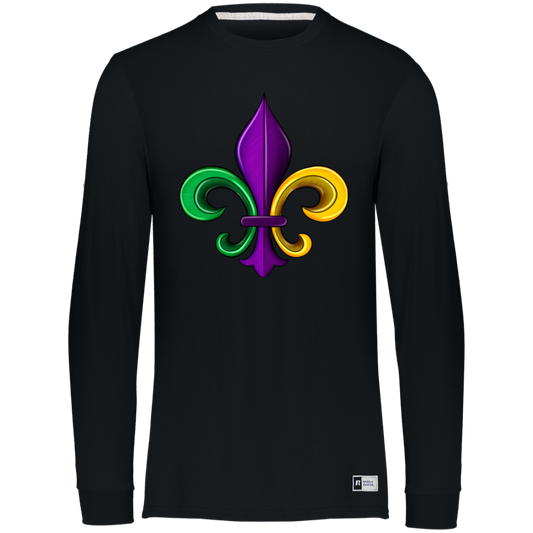 Mardi Gras Fleur de Lis Essential Dri-Power Long Sleeve Tee