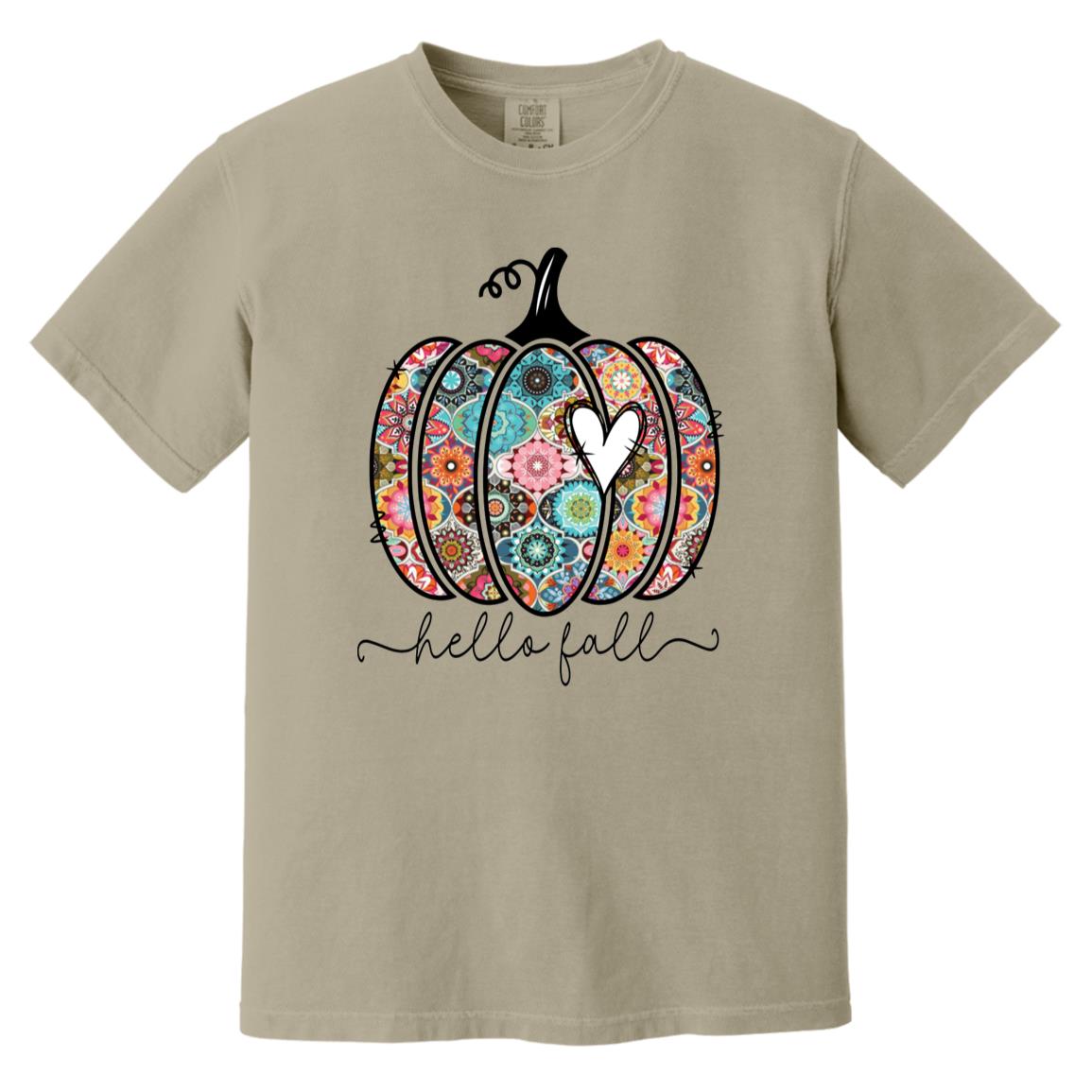 Hello Fall Boho Pumpkin T-Shirt