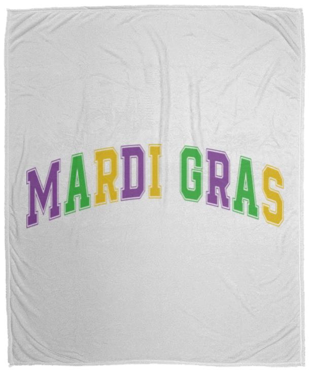 Mardi Gras Fleece Blanket - 50x60