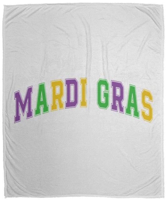 Mardi Gras Fleece Blanket - 50x60