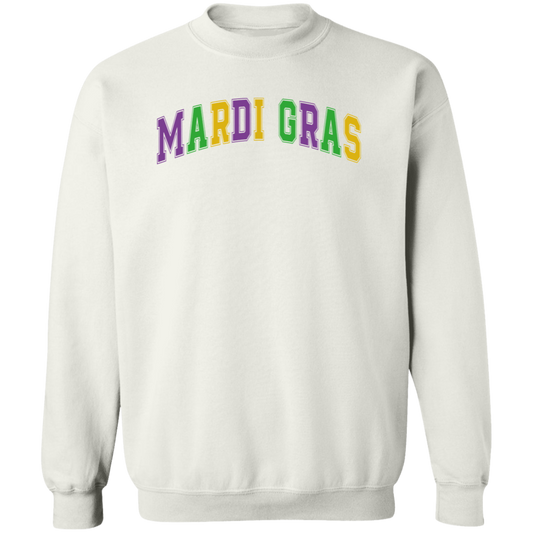 Collegiate Mardi Gras Crewneck Pullover Sweatshirt