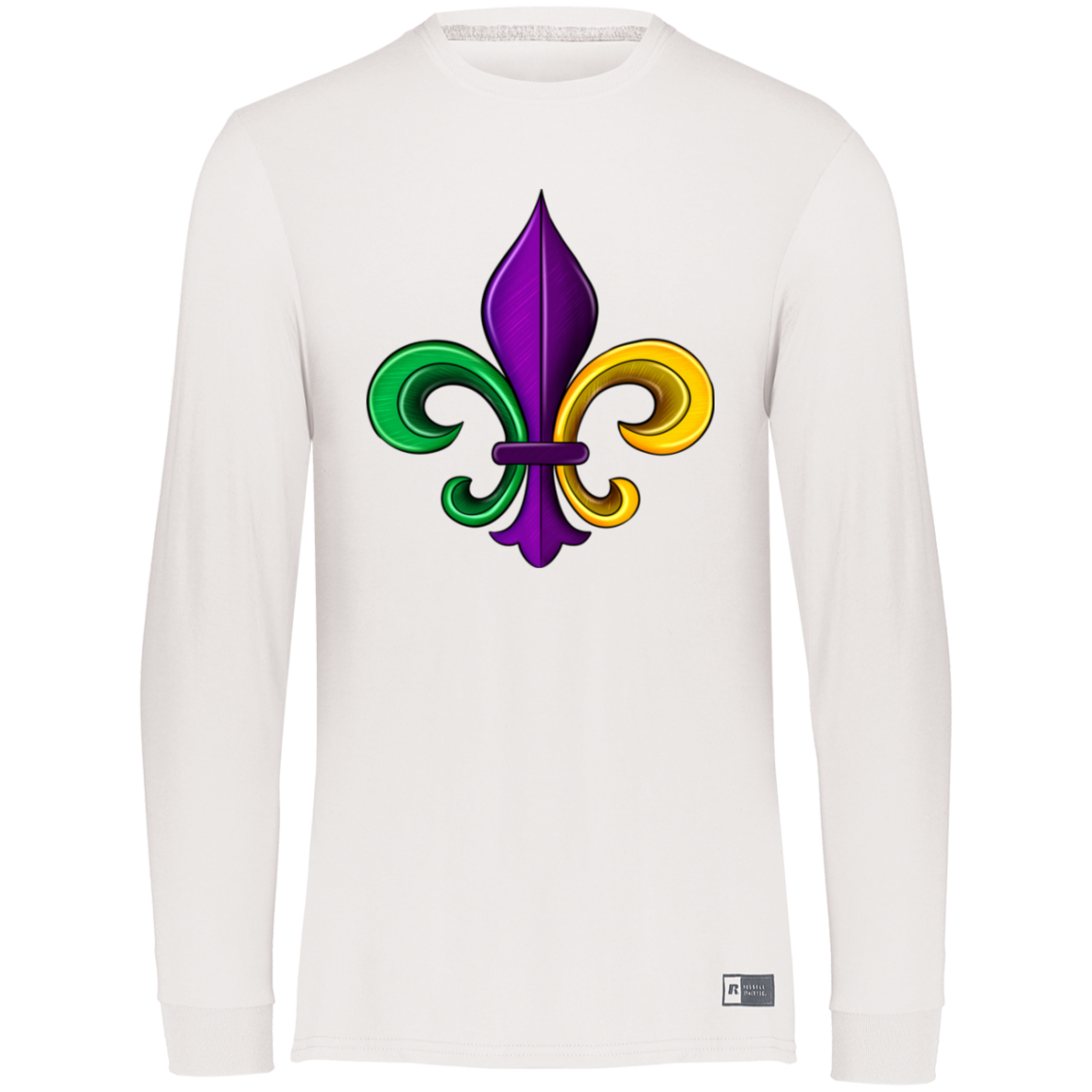 Mardi Gras Fleur de Lis Essential Dri-Power Long Sleeve Tee