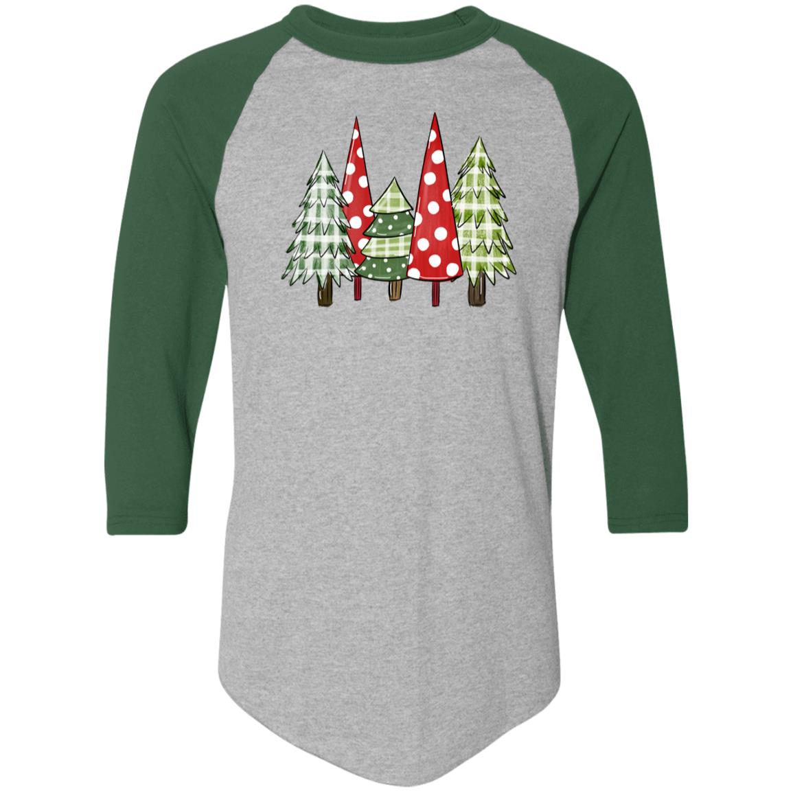 Whimsical Trees Colorblock Raglan Jersey