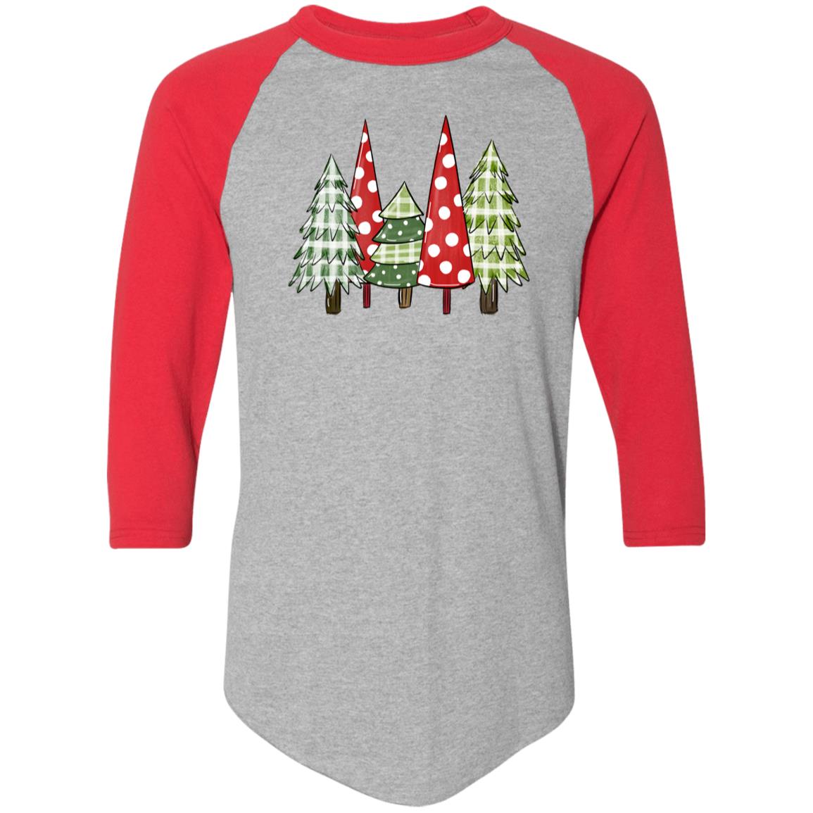 Whimsical Trees Colorblock Raglan Jersey