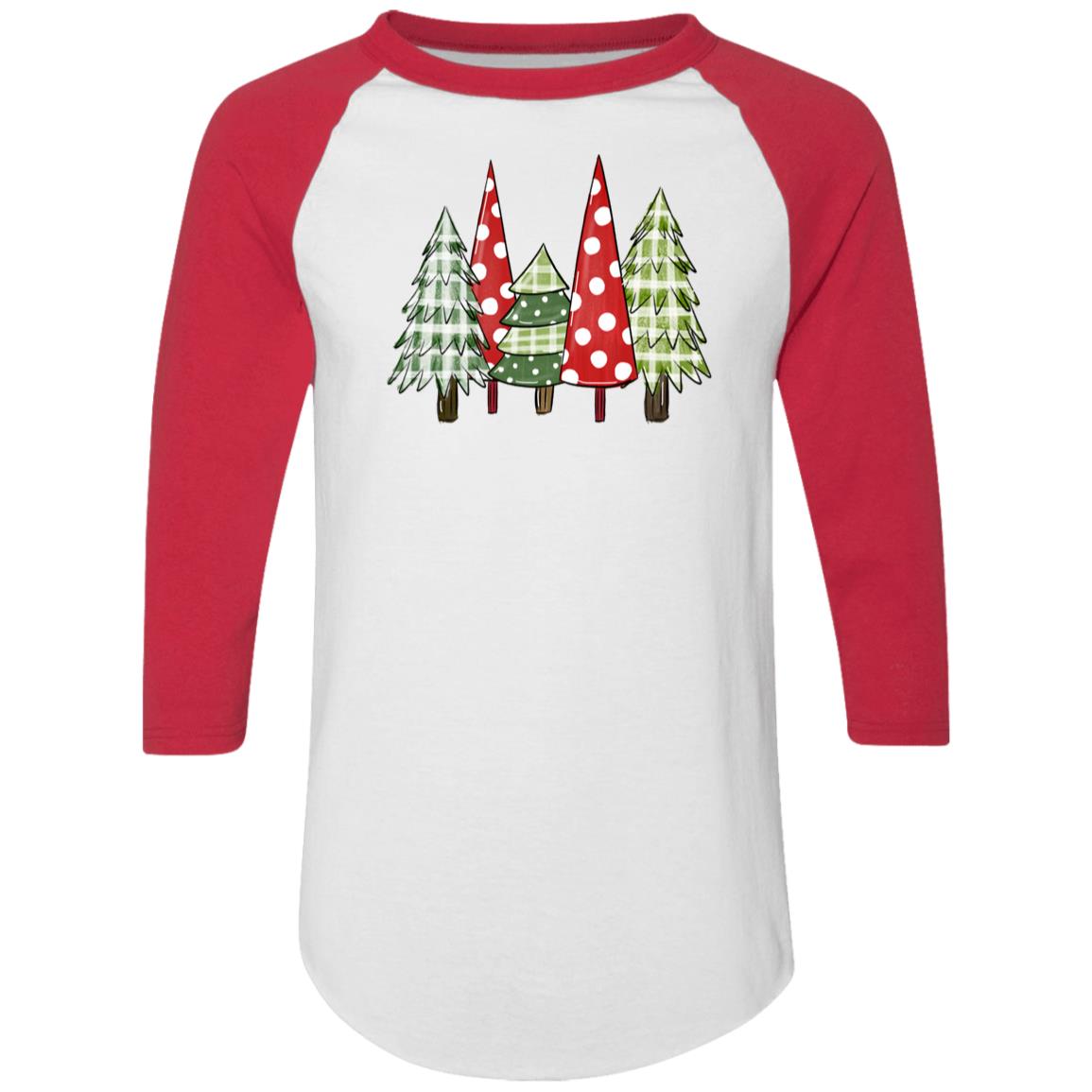 Whimsical Trees Colorblock Raglan Jersey