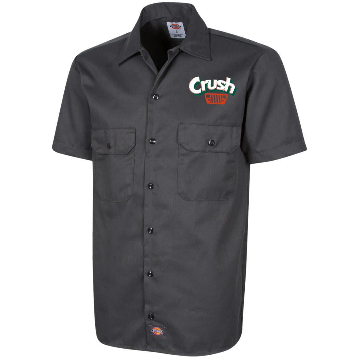 Crush pocket Custom Dickies Men's Short Sleeve Workshirt