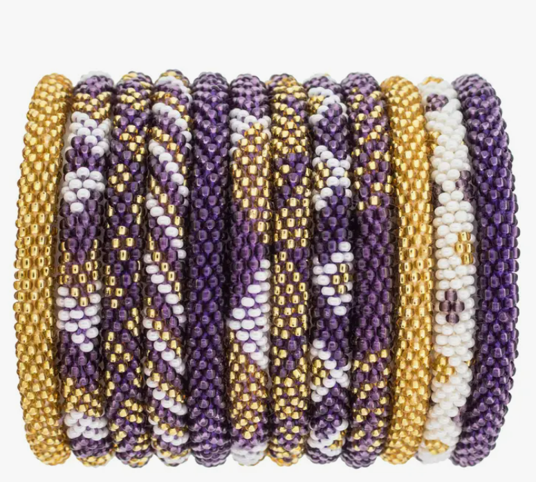 The Original Roll-On Bracelet - Set of 3 - Purple & Gold